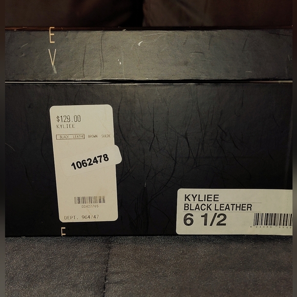 EUC STEVEN BY STEVE MADDEN KYLIEE BLACK LEATHER ANKLE BOOTS 3" HEELS SIDE ZIP 6½ - Picture 9 of 12